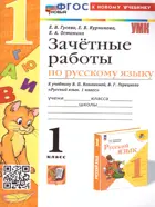 Русский язык. 1 класс. Зачетные работы. Школа России. ФГОС новый. (к новому учебнику).