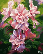 Картина по номерам на холсте 30х40 на подрамнике. "Азалия. Жанна Когай".