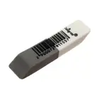 Ластик комбинированный. Бело-серый. Скошеннный. Средний. 60 х 15 х 6 мм. (штрихкод на штуке).