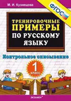 Русский язык. 1 класс. Контрольное списывание. Тренировочные примеры.