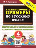 Русский язык. 4 класс. Контрольное списывание. Тренировочные примеры.