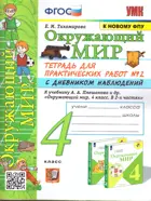Окружающий мир. 4 класс. Тетрадь для практических работ с дневником наблюдений. Часть 2. Школа России. (к новому ФПУ).