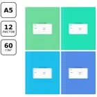 Тетрадь 12 листов. Крупная клетка. Белизна: 100 %. Обложка: мелованный картон. BG "Школьная", эконом. (16 шт.)
