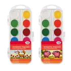 Акварель медовая. Гамма "Мультики". 12 цветов, б/кисти, пластиковый корпус. (Набор 2шт)