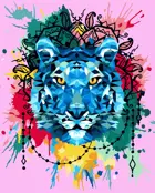 Картина по номерам на холсте 40х50 на подрамнике. "Буйство красок".