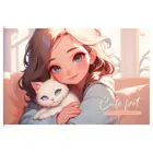 Альбом для рисования А4, 20 л., скрепка, обложка мелованный картон. BG "Cute pet"