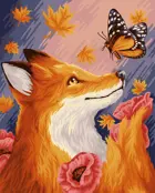 Картина по номерам на холсте 40х50 на подрамнике. "Осенние мечты".