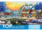Пазлы классические. TOPpuzzle "Зимняя деревня". 1000 элементов.