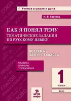 Русский язык. 1 класс. Как я понял тему. Тематические задания по русскому языку. Правила, примеры.