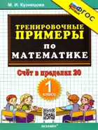 Математика. 1 класс. Счет в пределах 20. Тренировочные примеры. ФГОС новый.