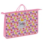 Папка с ручками ArtSpace "Smile". А4, на молнии, 1 отделение, 340*245*40мм, пластик.  