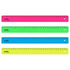 Линейка 30см. "СТАММ" Пластиковая. Непрозрачная. Неоновые цвета. Ассорти. 1шт.
