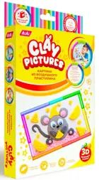 Набор для лепки. Картина из воздушного пластилина. "Мышонок и сыр". KiKi.