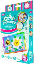 Набор для лепки. Картина из воздушного пластилина. "Пчёлка и цветочек". KiKi.