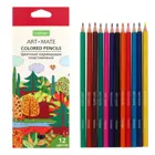 Карандаши цветные. 12 цветов, пластиковые, с европодвесом. Hatber "Mate".