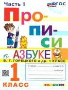 Обучение грамоте. 1 класс. Прописи. Часть 1. Школа России.