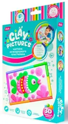 Набор для лепки. Картина из воздушного пластилина. "Яркая рыбка". KiKi.