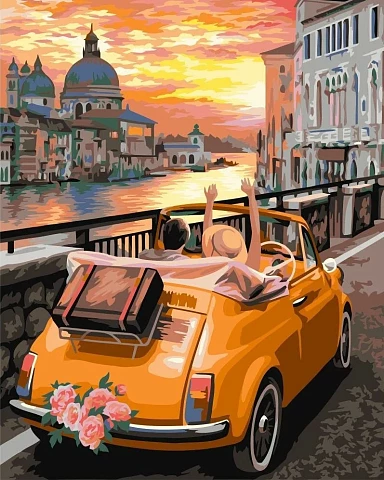 Картина по номерам на холсте 40х50 на подрамнике. "Путешествие в Палермо".