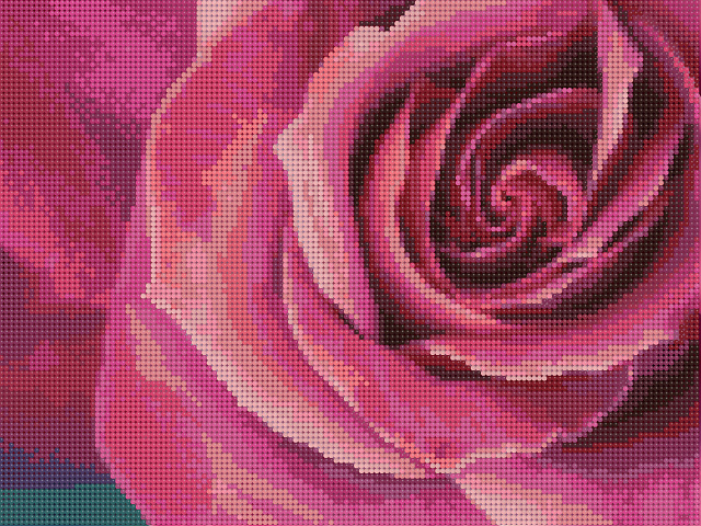 Алмазная мозаика на подрамнике KiKi "Прекрасная роза" 30*40, полная выкладка.